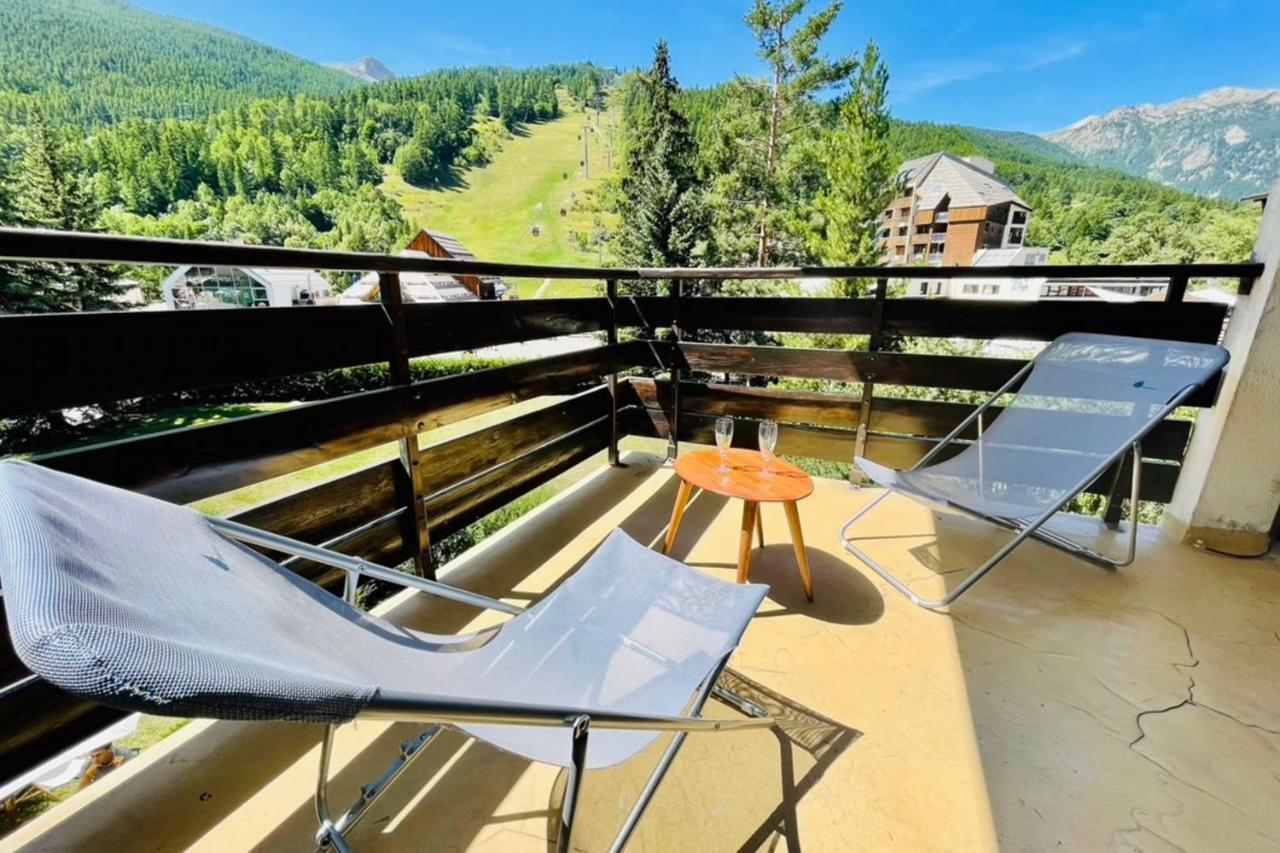Serre-Chevalierstudio Terrace Next To Ski Slopes Saint-Chaffrey Luaran gambar